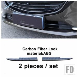 マツダ 6 2019-24 自動車用 フロントバンパーアンダーネットグリルグリッドリップモールディングカバーストライプトリム ABSアクセサリー - Carbon Fiber Look
