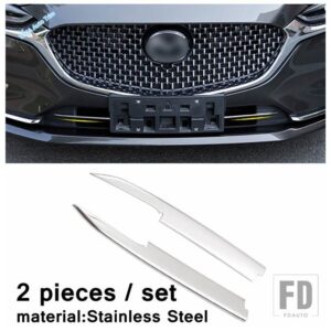 マツダ 6 2019-24 自動車用 フロントバンパーアンダーネットグリルグリッドリップモールディングカバーストライプトリム ABSアクセサリー - Shiny Style