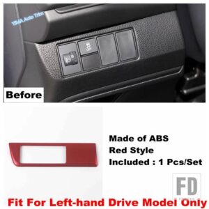 ホンダ カーボン製自動車用 ヘッドライト ヘッドライトランプ ボタン調整スイッチパネルカバートリムアクセサリー ENS1 / E:NS1 2022 2023 - Red Style