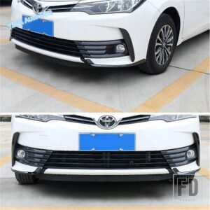 トヨタ カローラ2017 2018用オートフロントフォグランプランプまぶたアイブロウストライプカバートリムステンレス外装アクセサリー - Model A