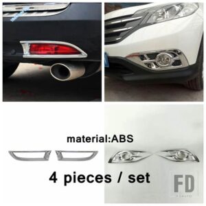 ホンダ クローム カーフロント/リアフォグランプ ランプ アイリッド デコレーション フレーム ステッカー カバー トリム ABS アクセサリー CRV - Model C