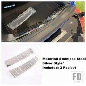 トヨタ ステンレス製オートリアトランクバンパーシルプレートプロテクタープレートカバートリムアクセサリー カローラクロス 2021-2024年式用 - Silver Style