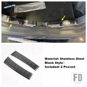 トヨタ ステンレス製オートリアトランクバンパーシルプレートプロテクタープレートカバートリムアクセサリー カローラクロス 2021-2024年式用 - Black Style