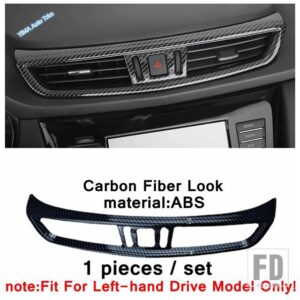 日産 キャシュカイ J11 2014 - 2020 用 カーボンルックアクセサリー ルーフ上部読書灯 ランプフレーム ACコンセントベントカバートリム - Model G