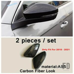 VW オートスタイリング バックミラーストライプ ストリーマーカバートリム T-ROC T ROC 2018 - 2023 ABS クロームアクセサリー - Rear Mirror Cover
