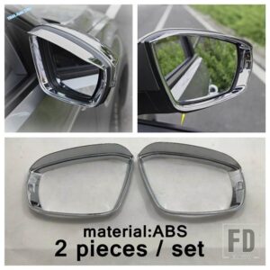 VW オートスタイリング バックミラーストライプ ストリーマーカバートリム T-ROC T ROC 2018 - 2023 ABS クロームアクセサリー - Rear Mirror Panel