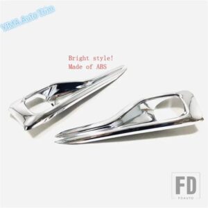 フォード クロームフロントフォグランプフォグランプカバートリムフォーカス2019-2024 ST-LINE外装リフィットアクセサリーに適合 - Shiny Style(Chrome)