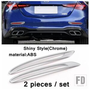 メルセデスベンツ Cクラス W206 C200 C260 C300 セダン 2022 2023 2024用 リアフォグランプシェード / フロントフォグランプストライプカバート - Model A