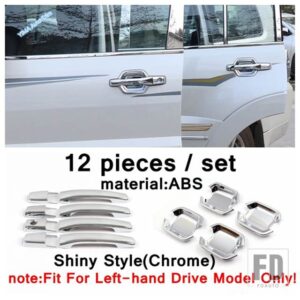 三菱 パジェロV97 V93 V80モンテロリミテッド2009-2021用ドア外側ハンドルドアボウルステッカーカバートリムアクセサリー - LHD - Shiny C