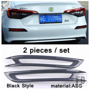 ホンダ ABS製 自動車用 バックミラー アイブロウシールド / フロントヘッドライト ランプ 装飾アクセサリー カバートリム シビック 11代目 202 - Model G