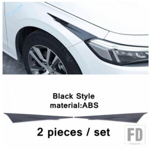 ホンダ ABS製 自動車用 バックミラー アイブロウシールド / フロントヘッドライト ランプ 装飾アクセサリー カバートリム シビック 11代目 202 - Model A