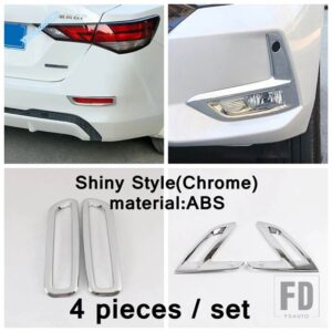 日産 ABS製オートバックミラー/フォグランプ/ドアハンドルカバートリム セントラ/シルフィ 2020-2024 外装アクセサリー - model 8