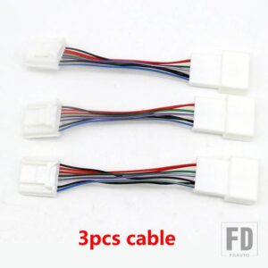 トヨタ RAV4 RAV 4 カローラ CHR アバロン レビン LED パワーオートシングルウィンドウスイッチ ケーブル付きバックライト - 3pcs cable