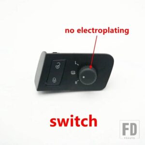 VW トゥーラン 2005-2012 用 安全ロックスイッチとバックミラーコントロールノブスイッチ付き車内ドアハンドル - switch 1