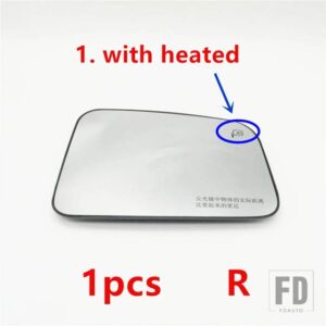 フォード エッジ 2011-14 バックミラーレンズ リアビュー ブラインドスポットモニタリングガラス - Heated Lens R