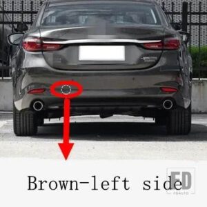 マツダ 自動車用 リアバンパー牽引フックカバー トレーラーシェル キャップ 6 アテンザ 2020 2021用 - Brown Left