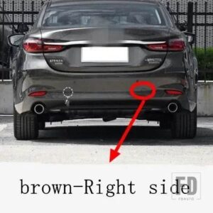 マツダ 自動車用 リアバンパー牽引フックカバー トレーラーシェル キャップ 6 アテンザ 2020 2021用 - Brown Right