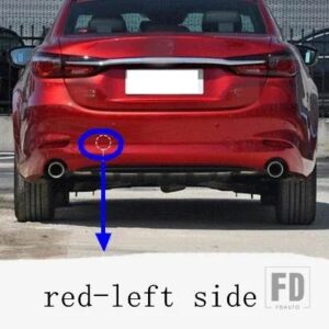 マツダ 自動車用 リアバンパー牽引フックカバー トレーラーシェル キャップ 6 アテンザ 2020 2021用 - Red Left