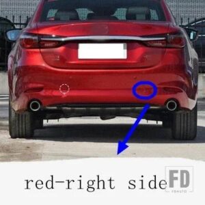 マツダ 自動車用 リアバンパー牽引フックカバー トレーラーシェル キャップ 6 アテンザ 2020 2021用 - Red Right