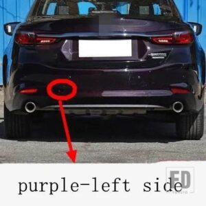 マツダ 自動車用 リアバンパー牽引フックカバー トレーラーシェル キャップ 6 アテンザ 2020 2021用 - Purple Left