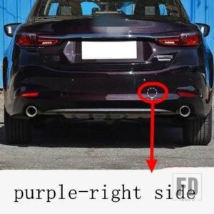 マツダ 自動車用 リアバンパー牽引フックカバー トレーラーシェル キャップ 6 アテンザ 2020 2021用 - Purple Right