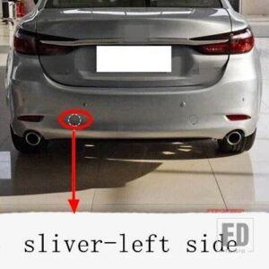 マツダ 自動車用 リアバンパー牽引フックカバー トレーラーシェル キャップ 6 アテンザ 2020 2021用 - silver left