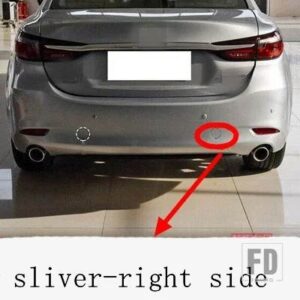 マツダ 自動車用 リアバンパー牽引フックカバー トレーラーシェル キャップ 6 アテンザ 2020 2021用 - silver right