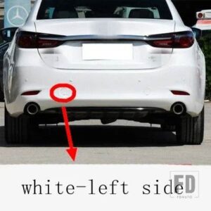 マツダ 自動車用 リアバンパー牽引フックカバー トレーラーシェル キャップ 6 アテンザ 2020 2021用 - White Left