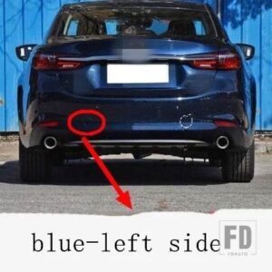 マツダ 自動車用 リアバンパー牽引フックカバー トレーラーシェル キャップ 6 アテンザ 2020 2021用 - blue left