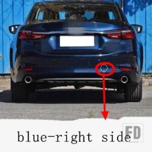 マツダ 自動車用 リアバンパー牽引フックカバー トレーラーシェル キャップ 6 アテンザ 2020 2021用 - blue right