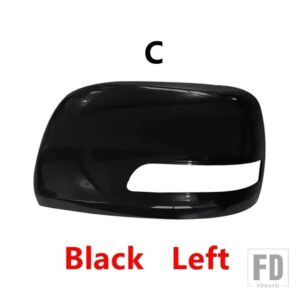 トヨタ ランドクルーザー 200 LC200 プラド LC150 FJ150 2012-2018用 オートバックミラーカバーレンズ ウィンカーライトフレーム アンダーキャ - C black LH