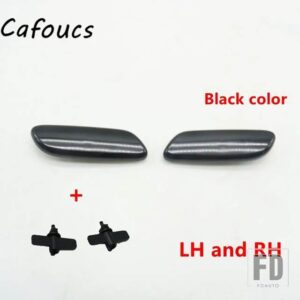 ヘッドライト ヘッドランプ ヘッドライト ランプ ウォッシャー ノズル アクチュエーター カバー キャップ LEXUS IS250 IS300 IS350 2006 2007 - black L and R 2pcs