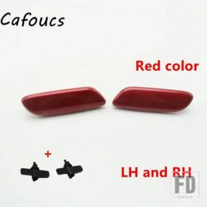 ヘッドライト ヘッドランプ ヘッドライト ランプ ウォッシャー ノズル アクチュエーター カバー キャップ LEXUS IS250 IS300 IS350 2006 2007 - red L and R 2pcs