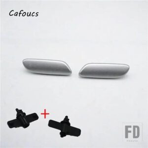 ヘッドライト ヘッドランプ ヘッドライト ランプ ウォッシャー ノズル アクチュエーター カバー キャップ LEXUS IS250 IS300 IS350 2006 2007 - silver L and R 2pcs