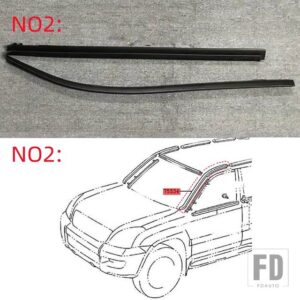 レクサス トヨタ ランドクルーザー プラド LC120 GX470 2003-2009用 カーモールディング フロントガラス サンルーフ ルーフシーリングストリッ - 1pcs NO2