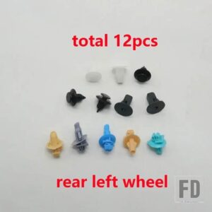 トヨタ ランドクルーザー プラド LC120 2003-2009用 車フロント リアサイドドア スナップフェンダー ホイールシーリングストリップバックル - 1set RL wheel