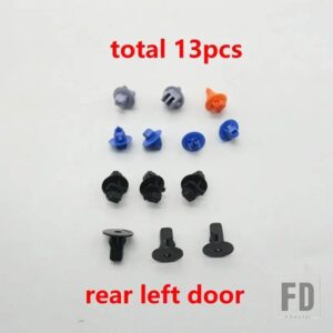 トヨタ ランドクルーザー プラド LC120 2003-2009用 車フロント リアサイドドア スナップフェンダー ホイールシーリングストリップバックル - 1set RL door
