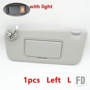 自動車用 サンバイザー フロントサイドサンシェードシールドカバー オートサンバイザー JAC REFINE S3 2014-2021 5702300U2260 5702400U2260 - 1pcs Left with light