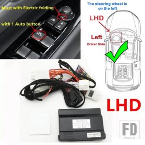 マツダ CX-5 2 デミオ DJ DL 3 アクセラ CX-3 用 LHD RHD 自動パワーウィンドウクローザーとオープンサイドミラーフォルダー展開キット - For LHD car