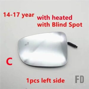 マツダ 6 アテンザ 2014-2019 用 ブラインドスポットヒーター機能付き ドアウィングサイドホワイトバックミラーガラスレンズ - 1pcs C Left