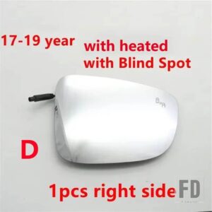 マツダ 6 アテンザ 2014-2019 用 ブラインドスポットヒーター機能付き ドアウィングサイドホワイトバックミラーガラスレンズ - 1pcs D right