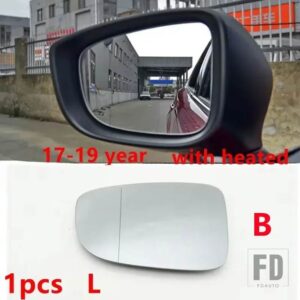 マツダ 6 アテンザ 2014-2019 用 ブラインドスポットヒーター機能付き ドアウィングサイドホワイトバックミラーガラスレンズ - 1pcs B Left
