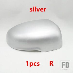 自動車用 バックミラーカバーフレームベースキャップハウジングガラスレンズウィンカーライト JAC S3 2017-20用 - silver cover right