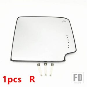 シボレー シルバラード GMC シエラ 1500 2500 3500 HD ピックアップ TR00562 TR00563 用 自動車用 アッパー凸型ヒーター付きバックミラーガラス - 1pcs Right R