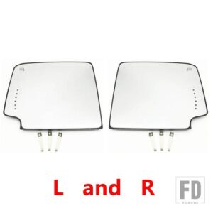 シボレー シルバラード GMC シエラ 1500 2500 3500 HD ピックアップ TR00562 TR00563 用 自動車用 アッパー凸型ヒーター付きバックミラーガラス - L and R
