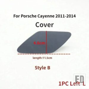 ポルシェ カイエン 92A 2011-2014用 フロントヘッドライトウォッシャーノズルカバーキャップバンパーヘッドランプウォータースプレージェットノ - style B Left 4.6cm