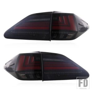 レクサス RX350 RX330 RX270 RX450 2009-15 用カーフラッシュ テールライト LED フォグランプ DRL カーテールランプ - Smoke Shell