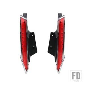 日産 2個 LED DRL リアバンパー テールライト フォグランプ ブレーキライト シグナルランプ XTRAIL X-TRAIL X TRAIL ROGUE 2014 - 2020用 - Chrome frame