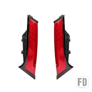 日産 2個 LED DRL リアバンパー テールライト フォグランプ ブレーキライト シグナルランプ XTRAIL X-TRAIL X TRAIL ROGUE 2014 - 2020用 - Smoke frame