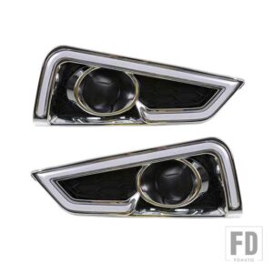 ホンダ シティ グレース 2015 2016 用 ウィンカースタイル リレーカー DRL 12V LED デイタイムランニングライト フォグランプカバー フォグライ - Only White DRL